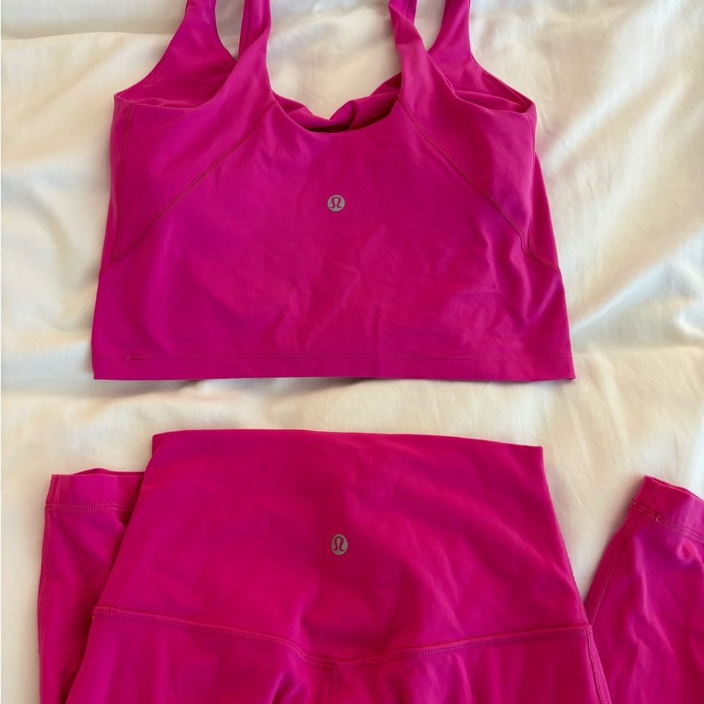 lululemon athletica Pink Sports Bra and Leggings Set